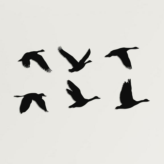 DEKADRON Metal Wall Decor, Flying Geese, Home Living Room Decor, Wall Sign, Metal Wall Art, Interior Decoration, Indoor Outdoor Hangings (6)