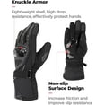 thumbnail image 3 of Kemimoto Motorcycle Gloves for Men, Full Finger Hard Knuckle Rainproof Winter Motorcycle Gloves with Non-Slip Palm Touch Screen for Racing, Riding, Hiking, Cycling, Snowmobile, Black,XL, 3 of 9