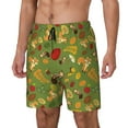 thumbnail image 2 of Balery Squirrel And Fox In The Forest Mens Swim Trunks Swim Shorts for Men Quick Dry Inseam Beach Shorts with Compression Liner Pocket-Medium, 2 of 9