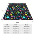 thumbnail image 3 of Honeii Geometric 1980s Styled Print Fleece Blanket - Throw Blanket for Bed, Sofa, Couch, Camping, and Travel , Microplush Ultra Soft Warm Blanket-40"x30", 3 of 7