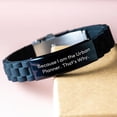 thumbnail image 3 of Funny Urban Planner Gifts for Men, Urban Planner Glide lock Clasp Bracelet with Because I Am The Urban Planner. That's Why. on Christmas, 3 of 4