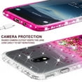 thumbnail image 5 of For Samsung Galaxy J7 Star Case,J7 Crown Case,J7v 2nd Gen,J7 2018,J7 Refine Case w/[Tempered Glass] Cute Liquid Glitter Quicksand Bling Diamond Bumper Shock Proof Phone Case - Hot Pink/Clear, 5 of 5