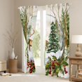 thumbnail image 3 of Feelyou Jungle Reindeer Wildlife Black Out Curtains, Christmas Leaf Flower Curtains Pack of 2 (42x63 Each), Teens Kids Boys Girls Bedroom Curtains, Living Room Curtains Decor, 3 of 6