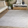 thumbnail image 2 of SAFAVIEH Mila Deforrest Distressed Polyester Area Rug, Gray/Ivory, 5'3" x 7'6", 2 of 8