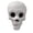 White, variant on Ceramic Halloween Skull Fire Pit Decoration Heat Resistant Prop for Fireplace Campfire Bonfire Indoor Outdoor Party