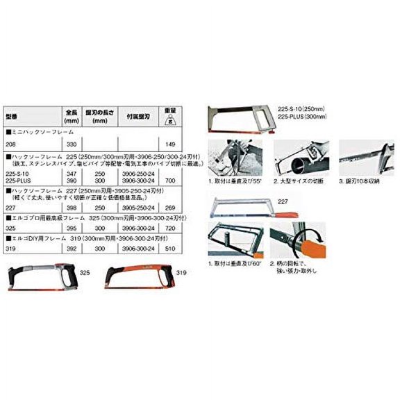 Bahco 208 Mini Extendable Hacksaw, 10 inches