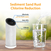 Coconut Shell CTO, Membrane Solutions Carbon Block Drinking Whole House Replacement Water Filter, 2.5 x 10, 5 Micron, 20 Pack
