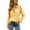 Yellow, variant on Checkered Shirt for Women Gingham Plaid Long Sleeve Shirts Ruffle V Neck Button Down Loose Blouse Tops with Ruffled Cuffs