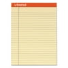 Universal Fashion Colored Perforated Note Pads, 8 1/2 x 11 3/4, Legal, Ivory, 50 Sht, 6/PK