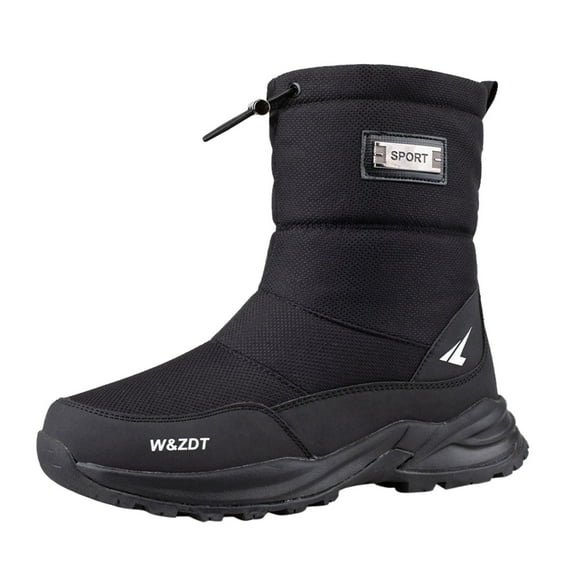 Xmyrz Waterproof Snow Boots For Men Cosie Abrasion Resistant Versatile Sneakers Streetwear Wide Calf Boots Winter Boots Mens Shoes