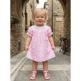 thumbnail image 3 of BemeyourBBs Toddler Baby Girls Summer Smocked Dress Cute Infant Baby Girls Fathers Day Outfit Daddy's Girl Letter Embroidery Short Sleeve Pink Plaid Gingham Dress Casual Clothes, 3 of 9