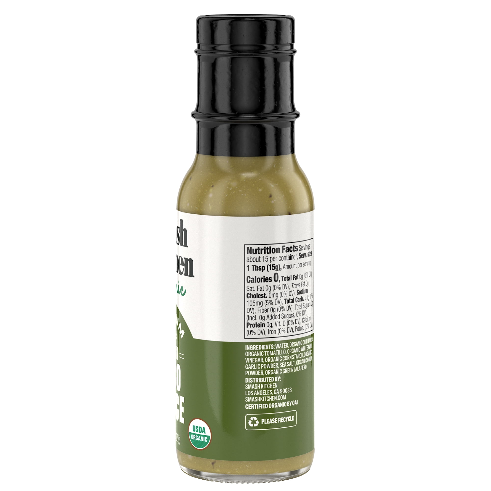 (2 pack) Smash Kitchen Organic Medium Green Taco Sauce, 8 oz