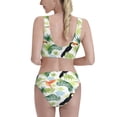 thumbnail image 5 of High Waisted Bikini Sets For Women, Toucan And Hummingbird Swimsuits Tummy Control, Two Pieces Bathing Suit, 5 of 8