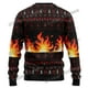 thumbnail image 4 of Suéter navideño feo con estampado 3D de Satan Claus Merry Christmas Hail Satanic, suéter de punto cálido informal unisex para invierno MY11, 4 of 5