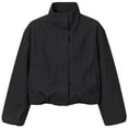 thumbnail image 7 of TEAJOPSUU Women's Cropped Zip Up Jacket Stand Collar Long Sleeve Outerwear Jackets with Pockets for Casual Streetwear Black, 7 of 7