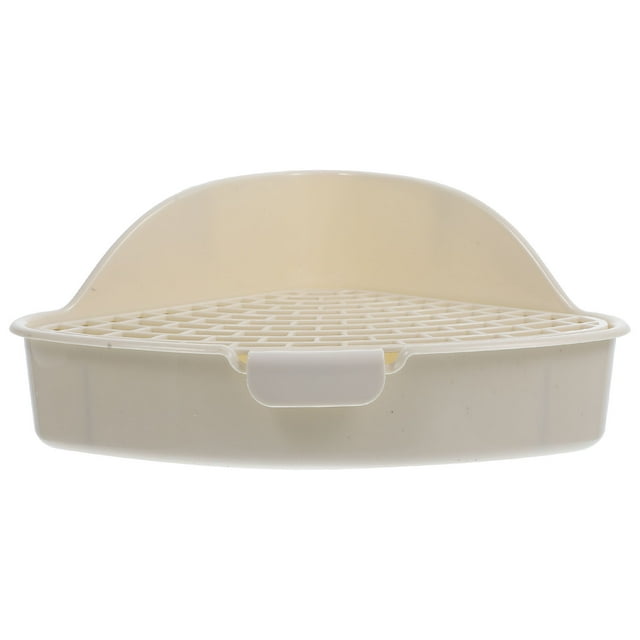 Caja de arena para conejos, inodoro triangular para mascotas, entrenador de orinal de esquina, caja de arena para mascotas