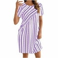 thumbnail image 7 of Oplxuo Women’s Casual Summer T Shirt Dress Loose Short Sleeve Tunic Dress Beach Cover up Mini Short Dresses, 7 of 7