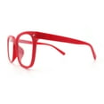 thumbnail image 5 of Nerdy Large Horn Rim Rectangular Blue Light Filtering Computer Eyeglasses Red, 5 of 6