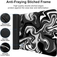 thumbnail image 4 of Fluid Pattern Gaming Mouse Pad for Desk,Desk Mat with 3mm Non-Slip Base,Large Mouse Pad Gaming Mousepad,Waterproof Mouse Mat Desk Pad with Seamed Edges,31.5x11.8In Mousepad for Gaming,Home,Black-Gray, 4 of 6