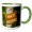 Green/White, variant on 3drose, Anse Beach Sign, Fregate Island, Seychelles-af39 Awr0003 - Alison Wright, 11oz Two-tone Green Mug