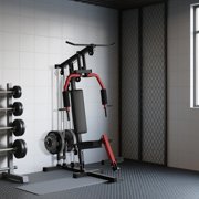 Yeshouse 400 lb Home Gym Machine, Full Body Workout Station with Pulley System, Fits 1 & 2 Plates (Plates Not Included)