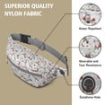 thumbnail image 5 of Fanny Pack Multicolor Christmas Gnome Pattern Waist Pack Bag,Running Cross Bag,Waterproof Large Fanny Packs for Women Men for Travel Running Hiking Cycling, 5 of 6