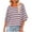 Pink, variant on Hvot&aat 3/4 Sleeve Striped Sweater Tops for Women Loose Crewneck Blouses Casual 2025 Summer Ladies Knitted Tunic T-Shirts