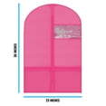thumbnail image 3 of Plixio 36" Kids Garment Bags for Dance Costumes, Children Hanging Clothes, Uniform, Suits, Girls Dress Recital Closet Organizer Dance Garment Bags For Dancers w/ Zippered Pockets (6 Pack: 36" Pink), 3 of 5