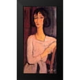 thumbnail image 2 of Modigliani, Amedeo 14x24 Black Modern Framed Museum Art Print Titled - Marguerite-Seated, 1916, 2 of 5