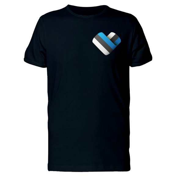I Love Estonia Heart Flag Tee Men's -Image by Shutterstock