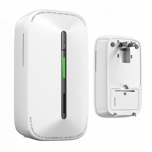 SITERWELL Portable Plug in Carbon Monoxide (CO)Detector 10 Year Battery,Electrochemical,Sound Warning, AC Powered for Home Office Travel,1 pack