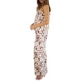 thumbnail image 6 of Coduop Womens Floral 2 Piece Outfit Set Off Shoulder Strapless Tank Tops and Wide Leg Pants Suits, 6 of 9