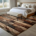 thumbnail image 4 of Western Barn Door Area Rugs 8'x10', Washable Small Throw Rugs for Living Room Patio, Vintage Farmhouses Wooden Door Brown Indoor Outdoor Rug Non-Slip Low Pile Carpet Runner Reversible Floor Mats, 4 of 8