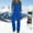 Blue(Front Zip-pockets), variant on Coorders Women's Insulated Waterproof Ski Bib with Pockets, Mountain Overalls Snow Windproof Snowboarding Pant, Women's Plus Navy,Size XXXL