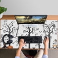 thumbnail image 4 of Long Mouse Pads for Desk,Halloween Night Scene Pattern Desk Mats on Top Of Desks, Desk Mouse Pad Extra Large with 3mm Non-Slip Base and Stitched Edge for Gaming,Office,Work,Home 47.3x23.6in, 4 of 5