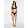 thumbnail image 2 of Time and Tru Women's and Women's Plus Mid Rise Bikini Bottoms with Contrast Trim, Sizes XS-3X, 2 of 5
