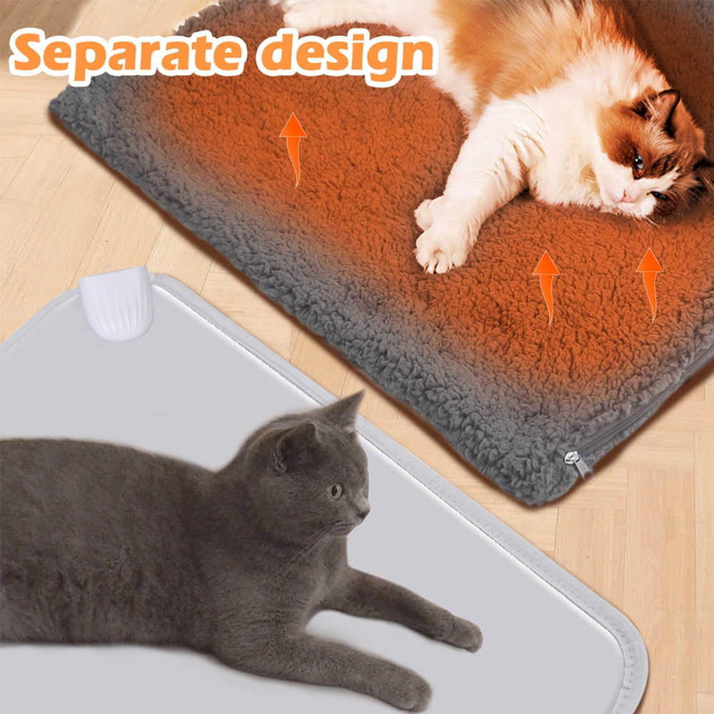 Heated Dog Bed,35.5x23.5 inch Dog Heating Pad for Cats Bed Outdoor,Pet Heating Pad,Cat Heating Pad,Heated Cat Bed,Electric Heating Pad for Dog House for Puppy Hedgehog,Chew Proof,Waterproof