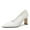 White, variant on Gomelly Women Heeled Pump Block Pumps Chunky Dress Shoes Fashion High Heels Party Wedding White 7
