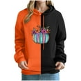 thumbnail image 2 of Abomasnow Abomasnow Women's Hoodies & Sweatshirts Oversized Long Sleeve Christmas Print Drawstring Hoodies Fall Fashion Tops Clothes, 2 of 5