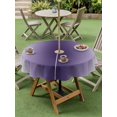 thumbnail image 5 of Dark Purple Grey Ombre Outdoor Tablecloth with Umbrella Hole, Modern Abstract Art Gradient Spillproof Waterproof Outdoor Table Cover, Patio Tablecloths for Party/Garden/Picnic, Round 60 inch, 5 of 9