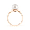 thumbnail image 2 of Angara South Sea Cultured Pearl Solitaire Bypass Ring in 14K Rose Gold for Women | June Birthstone Jewelry for Her, 2 of 7