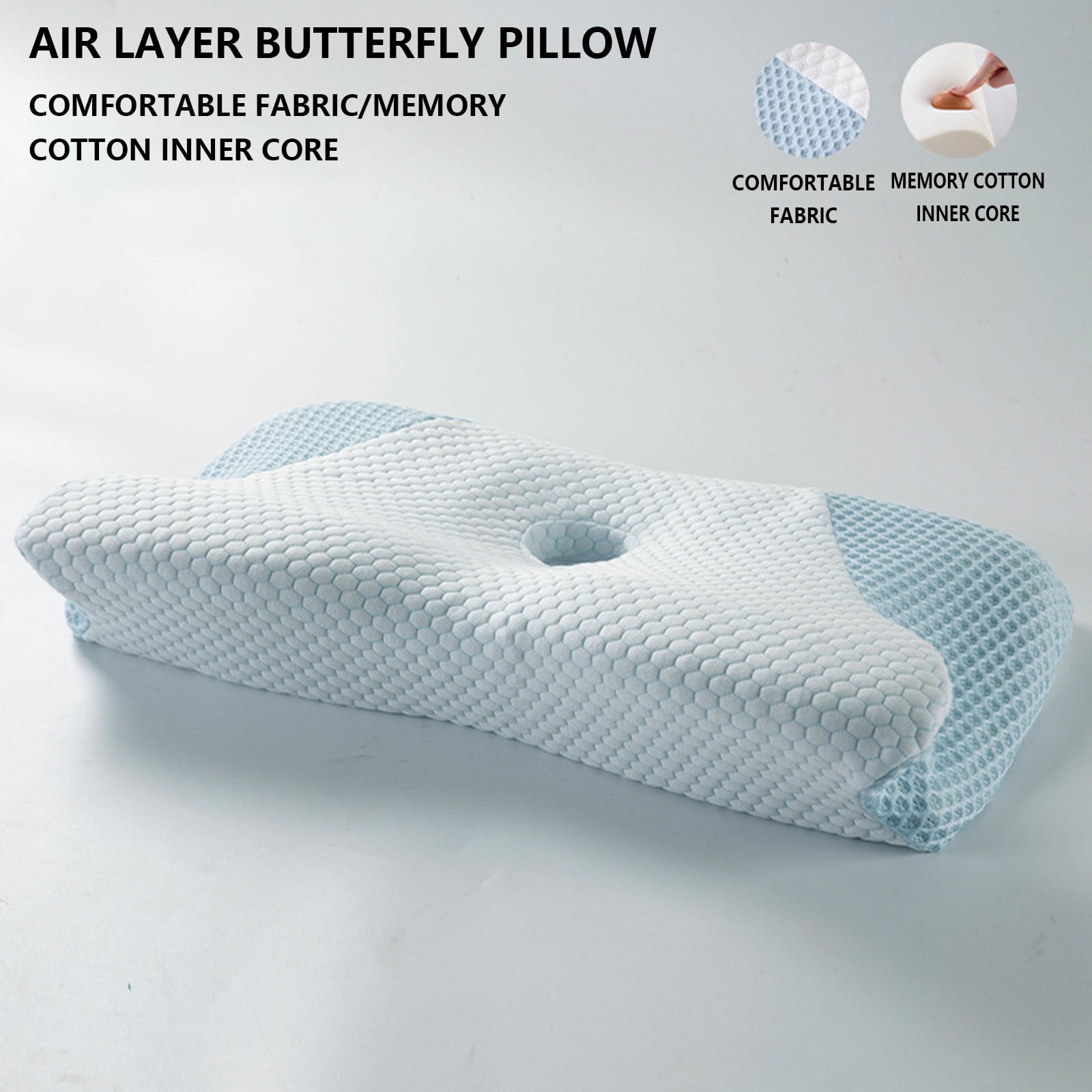 Feledorashia Neck Pillows for Sleeping - Memory Foam Cervical Pillow for Neck Pain Relief - Ergonomic Pillow for Front, Back, Stomach, Side Sleeper and Shoulder Sleeping