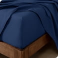thumbnail image 5 of Bare Home  Cotton Flannel Sheet Set - Velvety Soft Heavyweight Dark Blue Queen, 5 of 5