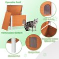 thumbnail image 4 of GONICHA Outdoor Cat House Weatherproof, Poly Lumber Cat Houses for Outdoor Cats Insulated, Feral Cat Shelter with Escape Door and Openable Roof ,Orange, 4 of 10