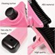 thumbnail image 4 of Cepillo para mascotas Perros y gatos Peine de baño para mascotas autolimpiante, herramienta de aseo para mascotas Limpieza con 1 clic Rosa, 4 of 5