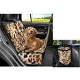 thumbnail image 4 of Pzuqiu Brown Leopard Dog Car Seat Cover for Back Seat Hard Bottom Pet Extender Scratchproof and Nonslip Backseat Protection for Car, Truck and SUV with Dog Bandanas & Rubbish Bag, 4 of 6