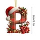 thumbnail image 2 of Adornos Navideños con Monograma Acrílico de 26 Letras y Gorro de Papá Noel | Adornos Colgantes 2D para Árbol de Navidad | Decoración Navideña para El Hogar | Adornos Navideños Multiusos para Chimenea, 2 of 5