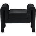 thumbnail image 3 of Meridian Furniture Banc en Velours Noir Stylet, 3 of 7