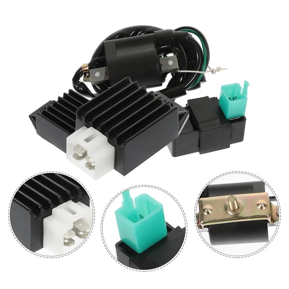 Hytrove 1Jgo Rectificador Negro Para Motocicleta Con Eficiencia Y Resistencia Para Uso Prolongado