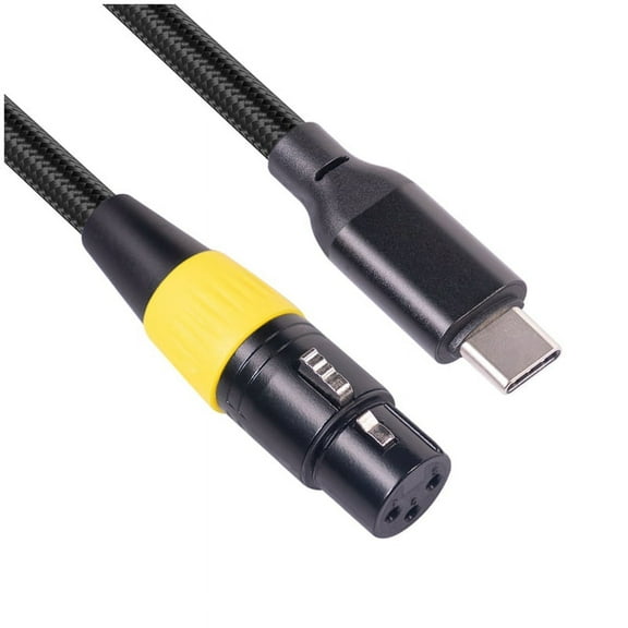USB C to XLR Female Cable Type C Male to 3 Pin XLR Female Microphone Computer Audio Data Cable 3 Meters